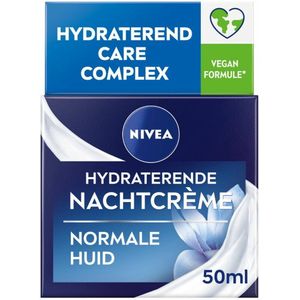 NIVEA - Nachtcrème - Essentials Hydraterend - Voor normale tot gemengde huid - Met Lotusextract, Waterlelie-extract, Vitamine E & Provitamine B5 - 50 ml - 1 stuk