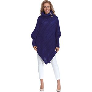Merry Style Damesponcho – Donkerblauw - MS-SE-CARLA