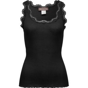 Rosemunde Silk Top W/ Lace Dames - Topjes - Zwart - Maat XL