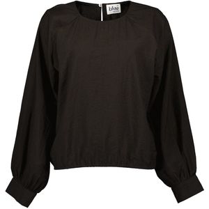 Blue Seven - Blouse 180262 - Zwart - Dames - Lange Mouwen - Elastiek Onderzijde