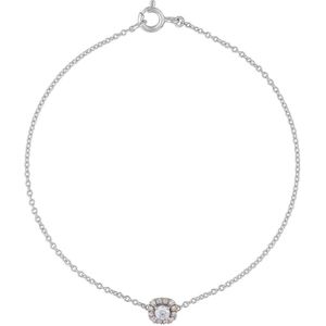 Orphelia AD-1027/1 - Armband - 18 Karaat Goud Bicolor / Diamant 0.16 ct - 18 cm