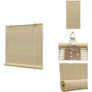 vidaXL Bamboe Rolgordijn - 120 x 220 cm - Privacy en Lichtfilterend - Jaloezie