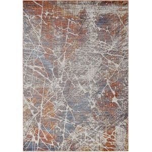 Vercai Rugs Troye Collectie - Laagpolig Vloerkleed - Meerkleurig Tapijt voor Woonkamer - Polyester - Terra - 160x230 cm