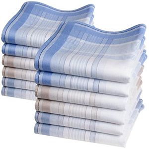 Heren zakdoeken 100% katoen 40x40 cm in diverse patronen