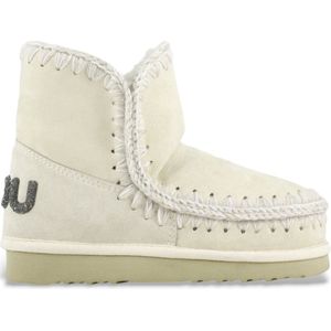 Mou - MU.FW101050A - Leren Enkellaarsjes - Zwart - Casual - Hakhoogte 5 tot 8 cm