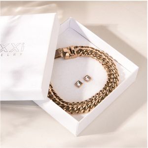 iXXXi Jewelry-Expression oorbellen + armband set-Rosé goudkleurig-Dames Sieraden geschenkset