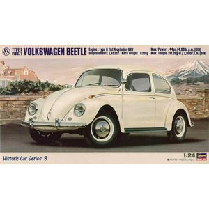 1:24 Hasegawa 21203 Volkswagen Beetle Type 1 - 1967 Plastic Modelbouwpakket