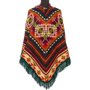 Alpaca Dames poncho Groen