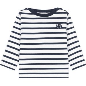 Petit Bateau Mariniere Tops & T-shirts Unisex - Shirt - Blauw - Maat 86