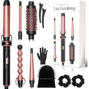 Sansbeauté - 5 in 1 - Thermal Brush - 38mm - Föhnborstel - Krulborstel - Haarstyler
