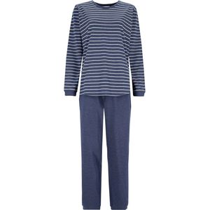 Hajo dames pyjama blauw met strepen - Blauw - Maat - 52/54