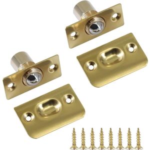 Deurkogelsnapper - 2 stuks - goud - koper - roestvrij staal - goudkleurig - accessoires voor deuren