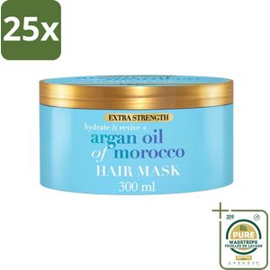 25 x OGX - Argan Oil of Morocco - Haarmasker - Extra Sterk - Voor Beschadigd Haar - 300 ml - Grootverpakking - Haarmasker - Arganolie - Haarherstel - Haarversterking - Beschadigd Haar