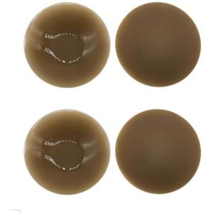 Tepelstickers - 2 paar - 7*7cm - stevige siliconen tepelstickers - herbruikbare klevende zachte siliconen tepelstickers - anti-bult tepelhofstickers - vrouwelijke tepelstickers - zelfklevende onzichtbare siliconen tepelstickers