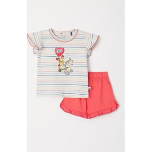 Woody pyjama baby meisjes - multicolor gestreept - zeepaaardje - 241-10-PSG-S/920 - maat 56