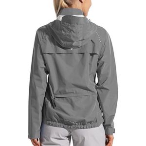 Dames Fietsjack - Waterdichte Regenjas, Ademend en Lichte Hardloopjas, Opvouwbare Capuchon