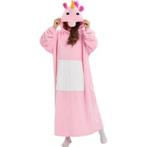 Oversized Uniseks Hoodie met Capuchon - Dierenmotief, Microvezel TV-deken, Schattig en Warm