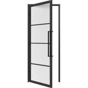 Stalen Deur - met Kozijn - 4 Vlaks - Mat Glas - Linksdraaiend