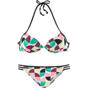 Beugel Bikini Softcups, Bloemenprint van Duitse Modehuis Heine, Veelkleurig, Maat 38, B-Cup