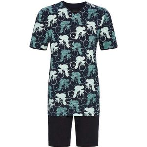 Ringella Pyjama korte broek - 240 Blue - maat XXL (XXL) - Heren Volwassenen - 100% katoen- 4241310-240-XXL