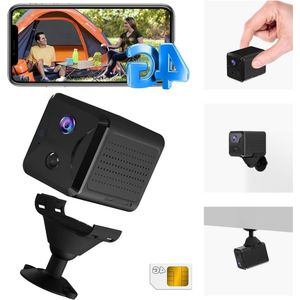 4G LTE Bewakingscamera Zonder WiFi - SIM Kaart - 5200mAh Batterij - 160° Kijkhoek - AI Bewegingsdetectie - 10m Nachtzicht