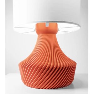 Studio Authentiek - Tafel Lamp Koji - 3d technologie - Oranje - Uniek van design - E27 met schakelaar