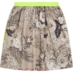 Schiedam skirt 04 reversible AOP Antique flower and Tulppower Grey Melange: 116/6yr