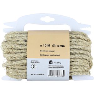 Wovar Sisal Touw op Haspel | 10 mm dik | 10 m