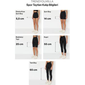 Trendyol 7/8 maat Hoge taille Mager Mink Concentrator lange sportlegging TWOAW21TA0029