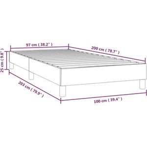 VidaXL Boxspringframe Stof Donkerbruin 100x200 cm