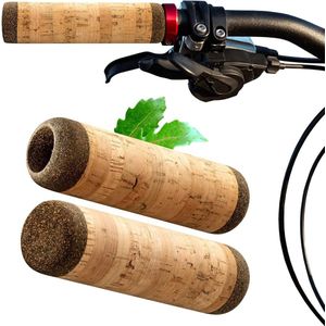 Fietsgrepen met natuurkurk greepvlak - aangenaam voor de huid - 120 mm lengte - Ø 221 mm - set van 2