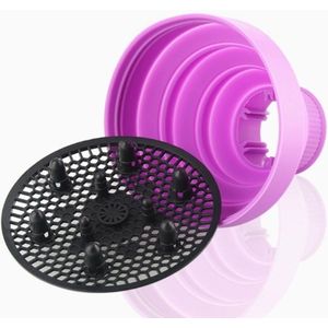 Haarstyler - Diffuser fohn opzetstuk universal - Universele Diffuser voor Haardroger Kap - oor Haardroger voor Haarblazer Diffuser Opvouwbare Hoes Styling - Paars