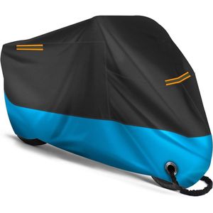 ApexArte® Motorhoes Waterdicht Buiten - Scooterhoes - Universeel - Zwart met Blauw