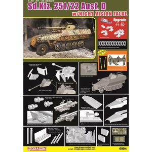 1:35 Dragon 6994 Sd.Kfz. 251/22 Ausf. D - w/Night Vision Falke Plastic Modelbouwpakket