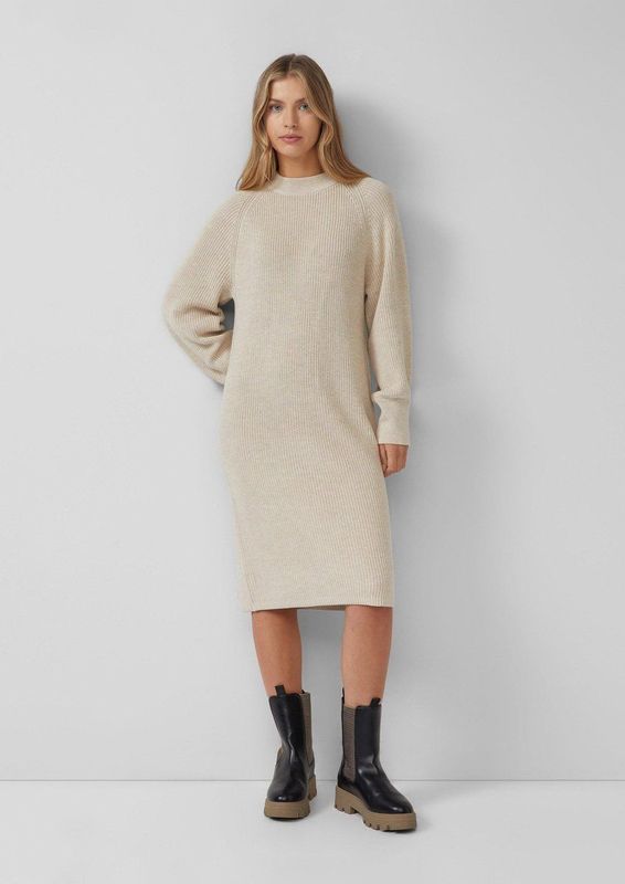 s.Oliver - Midi-jurk - Gebreid - Zachte Katoenmix