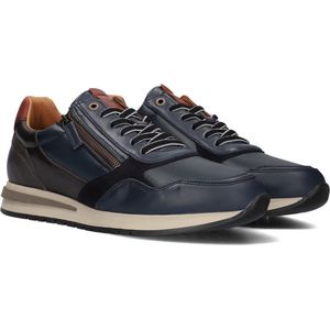 AMBITIOUS Temple Sneakers - Leren Sneaker - Heren - Blauw - Maat 42