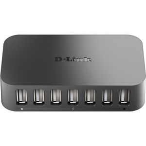 D-Link DUB-H7 USB 2.0 Type-B 480 Mbit/s Zwart
