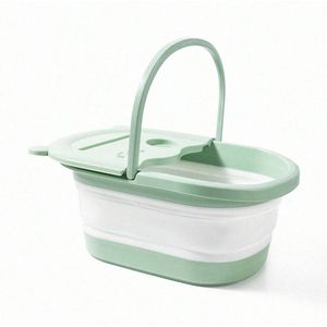 S&E Opvouwbaar Voetbad met Deksel – Voor Diepe Ontspanning Thuis - Groen