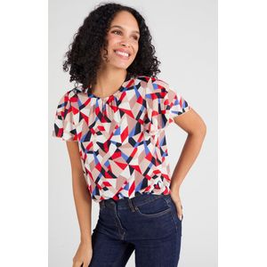 Damart - T-shirt met korte vlindermouwen - Dames - Beige - XL