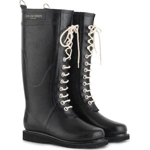 Ilse Jacobsen - RUB1 - Regenlaars - Zwart - Natuurrubber - Fleece Voering