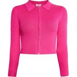 myMo - Kort Vest - Zwart - Ribgebreide Look