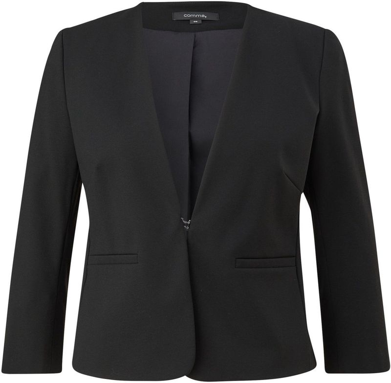 comma - Indoor-Blazer - Slim-Fit - Geweven Stof