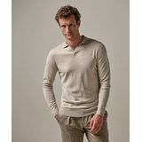 Profuomo - Merino Polo Open Kraag - Beige - Heren