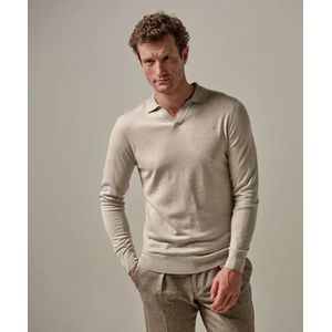 Profuomo - Merino Polo Open Kraag - Beige - Heren