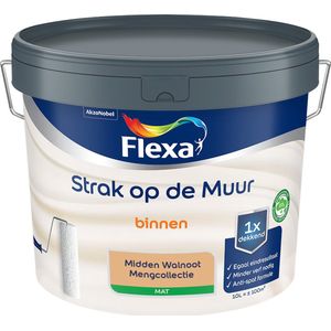 Flexa Strak op de Muur Muurverf - Mat - Mengkleur - Midden Walnoot - 10 liter