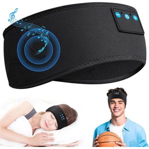 Goodivery - Slaap Koptelefoon -Bluetooth Slaapmasker - Slaap Oordopjes Bluetooth -Sleepphones Draadloos - 20x10x2 - Zwart