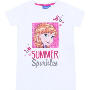 Wit T-shirt Anna Elsa FROZEN