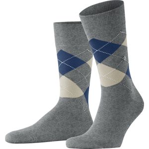 Burlington King One size duurzaam biologisch katoen sokken heren grijs - Maat 46-50