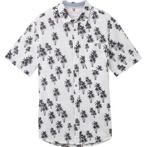 TOM TAILOR printed cotton linen shirt Heren Overhemd - Maat XXXL