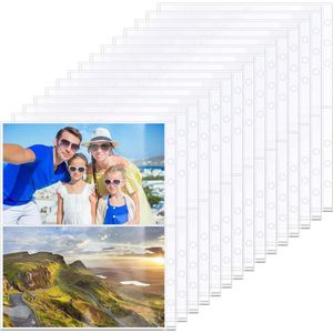 100 stuks fotokaartenhoezen A5 - 2 vakken - waterdicht en transparant - ansichtkaarten opslag .